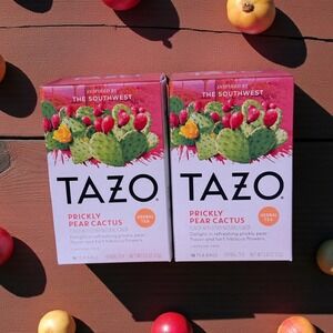 Tazo Tea Variety 2 Boxes - Prickly Pear Cactus 16 Bags Each Total of 32 Exp 4/27
